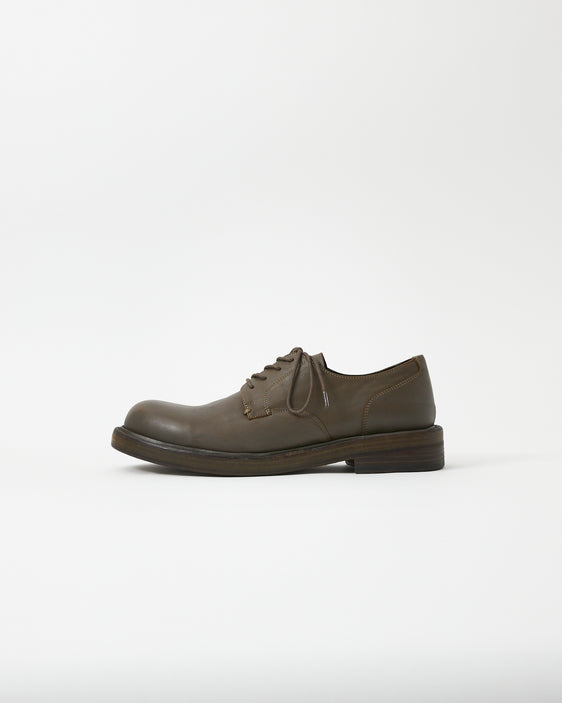 Sample 1- Mid-Heel Derby Leather Olive