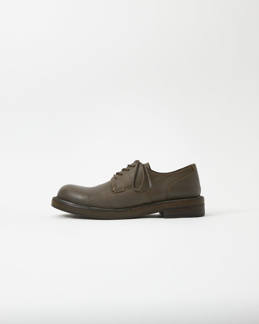 Sample 13 - Mid-Heel Derby Leather Olive