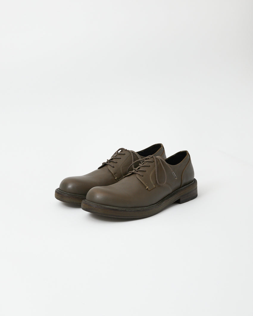 Sample 13 - Mid-Heel Derby Leather Olive