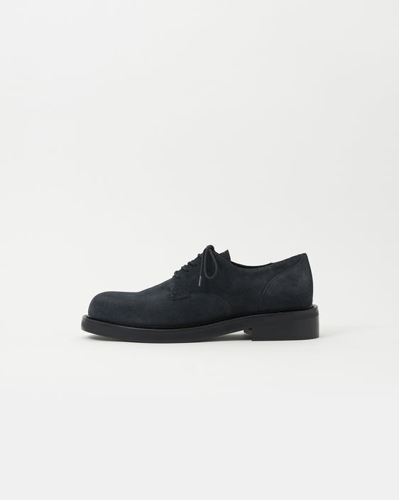 Sample 12- Mid-Heel Derby Suede Midnight