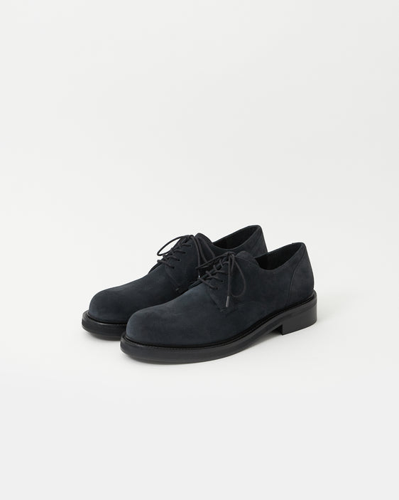 Sample 12- Mid-Heel Derby Suede Midnight